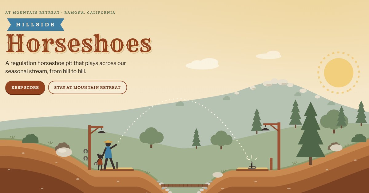 The top of the Hillside Horseshoes page